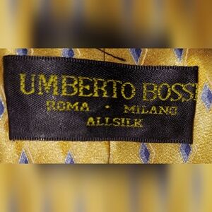 Umberto Bossi Roma Milano All Silk Men's Tie- yellow